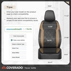 Coverado Car Seat Covers, Front Seat Covers, 2 Front Automotive Seat Cover, Mesh Breathable Seat Protectors, Universal Fit for Most Cars