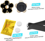 Daisy Car Decoration Flower Air Vent Clip Air Conditioning Outlet Clip Car Air Freshener Clip Car Interior Decor Charm Colorful Car Accessories for Women Interior Cute Set (8PCS-Black&White)