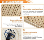 2PCS Ice Silk Car Seat Cushion, Breathable Cooling Anti-Slip Car Seat Protector Cushion with Storage Pocket, Universal Comfort Front Drivers Seat Cover Pad for Cars SUV Truck Interior (Beige)