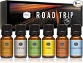 P&J Trading Road Trip Car Fragrance Oil Set – 6 Premium Scents - New Car, Leather, Forest Pine, Lemon, Clean & Fresh, Teakwood – for Car Diffusers, Air Fresheners, Auto Detailing & DIY Crafts