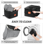 Dog Car Seat for Small/Medium Dogs, Dog Booster Car Seats with Thick Cushion for Dogs Under 35lbs, Detachable Washable Pet Carseat with Storage Pockets, 2 Safety Belts(Black/Grey)