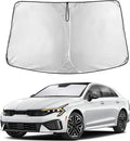 EcoNour Windshield Sunshade Compatible for Kia K5 2021-2024 2025 2026, Sun Visor for Front Windshield & Window Sun Shade Cover, UV Heat Blocker & Protector, Car Accessories