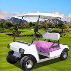 YOKYHOM Golf Cart Seat Covers for 2 & 4 Passenger Carts, Thick Short Plush with Non-Slip Backing, Ultra Soft Seat Towel Blanket, Fits EZGO, Club Car, Yamaha, 51"x30.5", Pink Purple