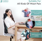 FLORICH Lumbar Support Pillow and Neck Headrest Pillow for Office Chair Car, Ergonomic Memory Foam, Relieves Neck, Back Pain, Pressure-Relieving Back Support for Car, Office Chair & Wheelchair – Black