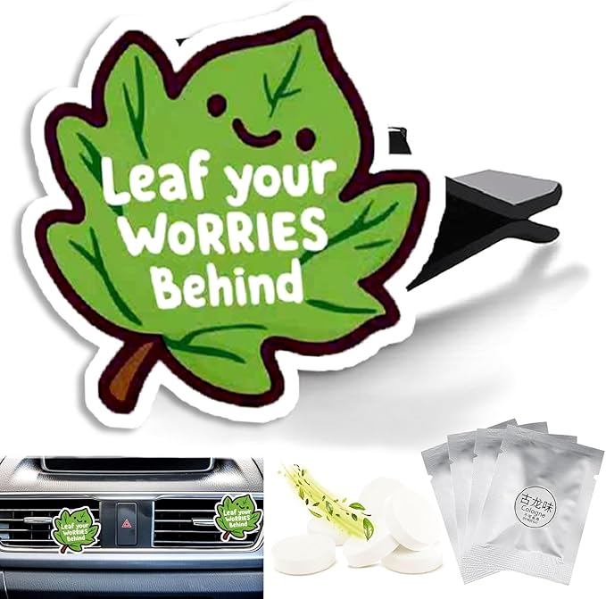 Cute Car Air Freshener Clips Leaves Car Vent Clips Leaf Cars Scents Cologne Air Conditioner Clip Auto Vent Interior Decoration Cars Accessories Leaf Gifts for Men Women,Friends