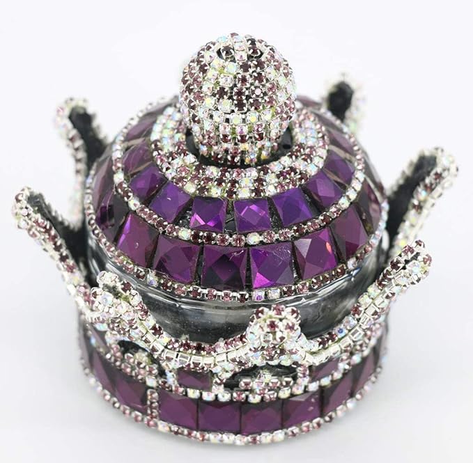 Crystal Crown Car Fragrance Diffuser,Perfume Bottle Holder Ornament Interior Decoration Car Home Office Air Freshener Perfume Diffuser Decor (Pink)