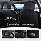 Coverado Seat Covers, Car Seat Covers Front Seats, Leather Seat Covers for Cars, Car Seat Protector Waterproof, Black Car Seat Cushion, Front Carseat Cover Universal Fit for Most Cars Camo
