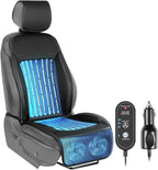 Paffenery 2026 Upgraded Cooling Car Seat Cover Front Seat, 12V-24V Ventilated Cooling Car Seat Cushion, Cooled Seat Cover for Car SUV Truck Universal Fit, Midnight Black