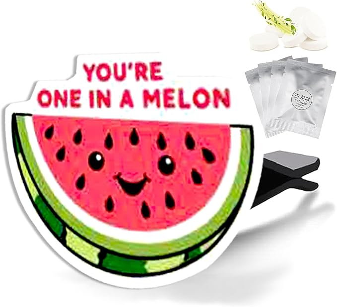 Cute Car Air Freshener Clips Watermelon Car Vent Clips Watermelon Cars Scents Cologne Air Conditioner Clip Auto Vent Interior Decoration Cars Accessories Watermelons Gifts for Men Women,Friends