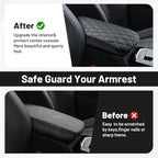 Autorder Center Console Cover for 2018-2024 BMW X3/BMW X4 2019-2025, Accessories Armrest Cushion Cover Nappa Leather Middle Console Covers X3 Console Cushion Pad Anti-Scratch