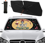 Socira Moms Funny Club Skull Car Windshield Sunshade for Mother Umbrella Foldable Visor Umbrella Cool Sun Shade Cover Sunshade Front Window Cover Car Accessories Mother's Birthday Gifts (57" X 30")