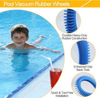 Pool Cleaner Tire Combo Kit for Hayward Pool Vacuums fit for Poolvergnuegen with Super Hump Front 896584000-143 and Rear Tires 896584000-082 Robot Vacuums(2pcs front tires + 2pcs back tires)