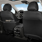 Coverado Seat Covers Full Set, 5 Seat Black Car Seat Covers, Leather Car Seat Protectors, Automotive Front and Back Seat Covers, Waterproof Car Seat Cushions Universal Fit for Most Sedan, SUV, Truck