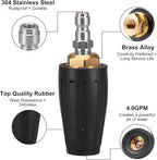 Foam Cannon Kit, 1L Bottle with 5 Pressure Washer Nozzle Tips & Turbo Nozzle, 1/4 Inch Quick Connector, 4000 PSI Max, Compatible with Gas Pressure Washers&Electric Pressure Washers