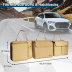 Deluxe Trunk and Backseat Organizer for Medium or large size SUVs & RVs, Detachable Storage Modules with Built-in Cooler, Patent Pending