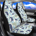 ELEQIN Fish Camo Car Front Seat Covers, 2 Pack Polyester Automotive Seat ProtectorsSoft & Breathable, Automotive Interior Accessories for Most Cars