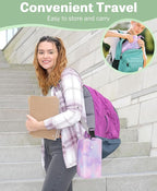 Small Insulated Snack Bag Lunch Bag for Kids Lunch Box for Women/Men, Collapsible [3L/5-Can] Reusable Lunch Bag Cooler Bag for Bottle with Handle Buckle for Work/School/Travel,Pink Starry Sky