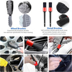 Car Washing Kit - Professional Car Wash Kit, Car Cleaning Kit with Bag & Car Detailing Set, Includes Car Wash Mitts, A Game-Changing Microfibre Drying Towel & Trio Of Brushes For A Deep Clean