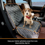 iBuddy Front Seat Cover for Dogs Waterproof Car Seat Cover Protects Seats from Hair, Dirt, and Liquid Messes Scratch Proof Nonslip Bucket Seat Cover for Pet of Cars,Trucks and SUVs