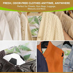 Hanging Bamboo Charcoal Natural Odor Absorber for Clothing, Closets, Wetsuits, Gym Bags & More – Fragrance-Free, Chemical Free, Reusable, Long-Lasting (3-Pack)