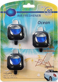 Car Air Freshener (Ocean) Natural Car Air Freshener, Essential Oil Diffuser, Car Scent Lasting Over 90 Days 3 Packs