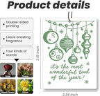 Trendy Christmas Car Air Freshener 4 Pcs - Coquette Bow Christmas Tree Santa Gift Air Freshener Hanging Decor for Cars Closet Drawer Books, Christmas Bow Santa Car Accessories Mirror Decor for Women