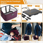 Aotto Portable Oven, Electric Lunch Box Food Heater - 12V/24V/110V 3-in-1 Car Food Warmer - Heated Lunch Box for Adults - Cook, Reheat & Keep Meals Warm for Vehicle, Travel, Work, Home - Deep Purple