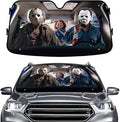 GENANY Horror Movie Character Windshield Sun Shade for Jeep (53x17 inches), Sun Shade Windshield, Shades for Front Windows, Protector Blocks UV, Xmas Auto Gifts, Christmas Car Decor