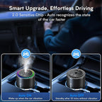 Smart Car Air Freshener, New Ultrasonic Car Diffuser, Star Projector & RGB Voice-Activated, 5S Full Odor Clean, 3 Mode & Auto On/Off, 50ML Refillable Scent Long Lasting Up to 135 Days - Ocean