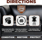 European Leather Care Leather 16 oz Conditioner for Leather Couch, Furniture, Shoe, Leather Jacket, Purse, Boot Cleaner, Leather Conditioner Car Leather Cleaner Leather Repair Restorer All Natural USA