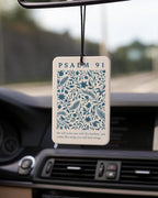 Christian Faith Car Air Freshener 4 Pcs Coconut Scented, Christian Car Accessories Mirror Decor for Women, Inspiration Bible Verse Floral Hanging Air Freshener for Cars Closet Drawer Books