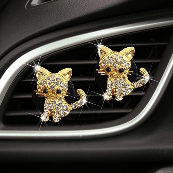 Bling Rhinestone Car Air Vent Clip,Dashboard Outlet Clip,Car Air Freshener Vent Clips,Car Air Conditioning Outlet Clip Decorative,Bling Car Accessories Car Interior Decoration Charm,Cute Car Decor