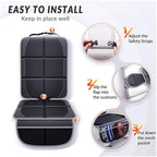 Gimars Car Seat Protector, 2 Pack, XL Thicken EPE Cushion Waterproof 600D Fabric Car Seat Cover for Child Car Seat with Nonslip Backing Mesh Pockets for Baby SUV Sedan Truck Leather Seats, Black-Gray