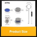 1.1mm Orifice Foam Cannon Nozzle and Filter Mesh Kit, Replacement Threaded Tips and Foam Maker Mesh for Pressure Washer, 2-Pack with Cleaning Tools, 3000 PSI