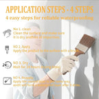 Hensire Clear Waterproof Sealant – 35oz Water-Based Transparent Waterproof Coating for Indoor & Outdoor Use, Bathroom, Concrete, Stone, Wood Surfaces
