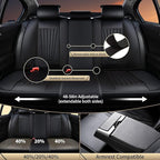 FLORICH Car Seat Covers, Premium Leatherette Car Seat Cushions Full Set, Black Seat Covers for Cars Front Seats and Back, Automotive Seat Protectors Universal Fit for Most Sedans Cars SUV Trucks