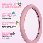 Sanrio Hello Kitty Car Trunk Organizer & Steering Wheel Cover Set – Cute, Non-Slip, Soft Grip Car Accessories for Women – Collapsible Storage Bin for Groceries, Tools & Travel – 12.5"L x 12.5"W x 9"H