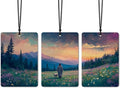 Jesus Christian Car Air Freshener 3 Pcs, Jesus & Lost Sheep on a Wild Flower Field Religious Air Freshener Hanging for Cars Books Closet Drawer,Christian Girly Car Accessories for Women Girls 1