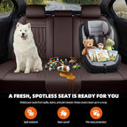KEYOOG Premium Nappa Leather Car Seat Covers Full Set, Universal Fit for Most Sedans, SUVs - Waterproof & Breathable, Compatible with Honda Civic, Toyota Corolla, Jeep Cherokee/ 5-Seater, Luxury Brown