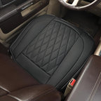 GIANT PANDA Bottom Seat Cover for Trucks&SUV, Front PU Leather Driver Seat Protector Fit for Chevy,Ram,Toyota,GMC,Ford F150 F-Series (Black-2PCS)