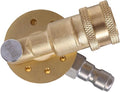 Meteor Blast Pivoting Coupler, 270 Degree with 7 Angles, heavy duty design and Stainless Steel Safety Lock for Pressure Washer Spray Nozzle, Clean Hard to Reach Area, 5000PSI, 1/4” Quick Connect