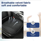 West Llama Front Car Seat Cover Protector, Comfortable Velvet Bottom Seat Cover Fits 95% of Vehicles,Cars,SUVs,Sedans,21.26 × 20.86 Inch(2PC-Black)
