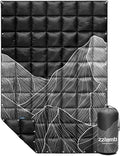 zzlamb Camping Blanket for Cold Weather,Outdoor Puffy Blanket Portable Down Alternative,Windproof Warm Cloak with Snaps,Cozy Quilt Backpacking Picnic RV Travel Plane Car Hammock Beach Climbing