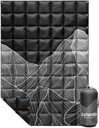 zzlamb Camping Blanket for Cold Weather,Outdoor Puffy Blanket Portable Down Alternative,Windproof Warm Cloak with Snaps,Cozy Quilt Backpacking Picnic RV Travel Plane Car Hammock Beach Climbing