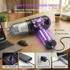14.5KPA Computer Keyboard Vacuum Cleaner &110000RPM Electric Air Duster 3-in-1,Replaces Canned Air,for PC Tower & Car Laptop Sewing Machine Portable Keyboard Vac USB Desk Crumbs Dust Cleaners