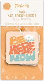 Studio Oh! Car Air Fresheners - Pack of 2 Scented Hanging Car Odor Eliminator - Unique Design with Decorative Bead - Be Here Now