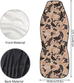 ELEQIN Car Front Seat Covers, Duck Camo Hunting 2 Pack Polyester Automotive Seat ProtectorsSoft & Breathable, Vehicle Interior Accessories for Most Cars
