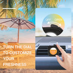 Car Air Freshener Vent Clip, 6 Count Hawaii Scent Odor Eliminator for Up to 180 Days, Natural Essential Oil Car Accessories for Women and Men, Car Freshners, 4ml Each