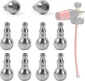 10-Pack Stainless Steel Foam Cannon Straw Ball, Universal Weighted Ball Fit for 5.9mm & 7.6mm Foam Cannons Straw - Dense Mesh Bottom, Silver