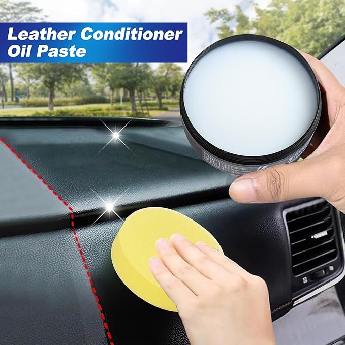 Leader Cleaning and Care Cream & Cleaning Paste for Leather Care, Multifunctional Leather Cleaning Cream, Car Leather Repair Cream, Automotive Interior and Furniture Leather Cleaning Cream(1PC, 260g)